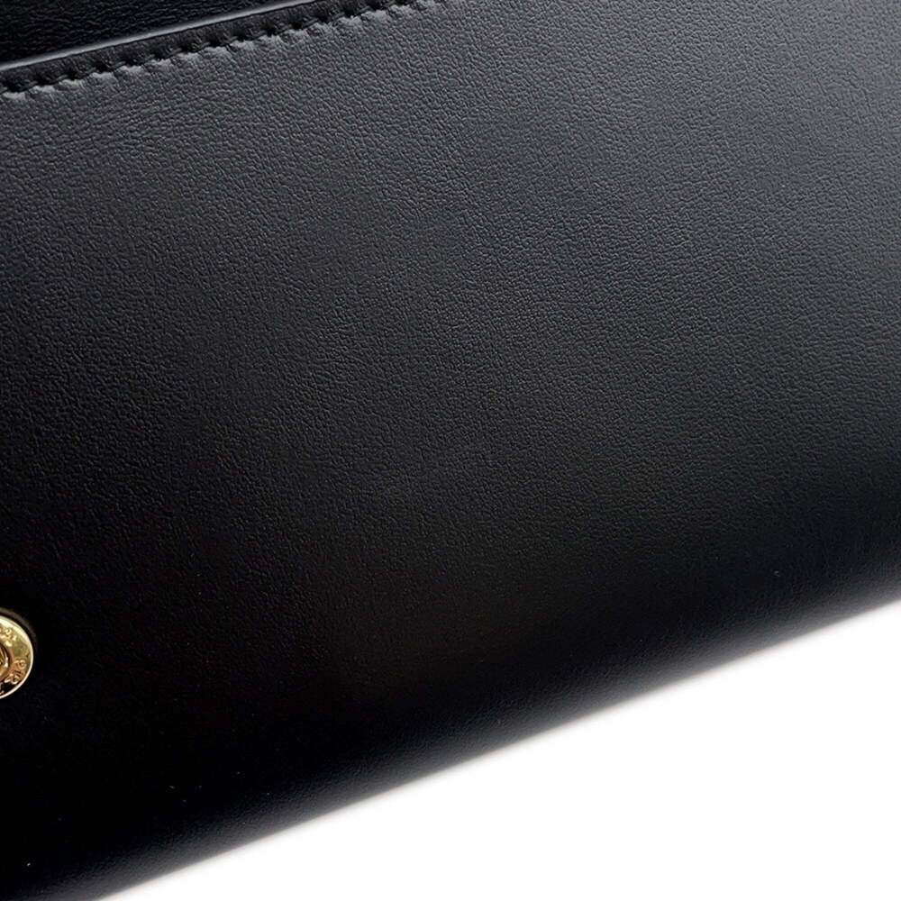 Prada Triangle Shoulder Wallet with Strap, Leather, 1MT027, Black - Picture 9 of 14